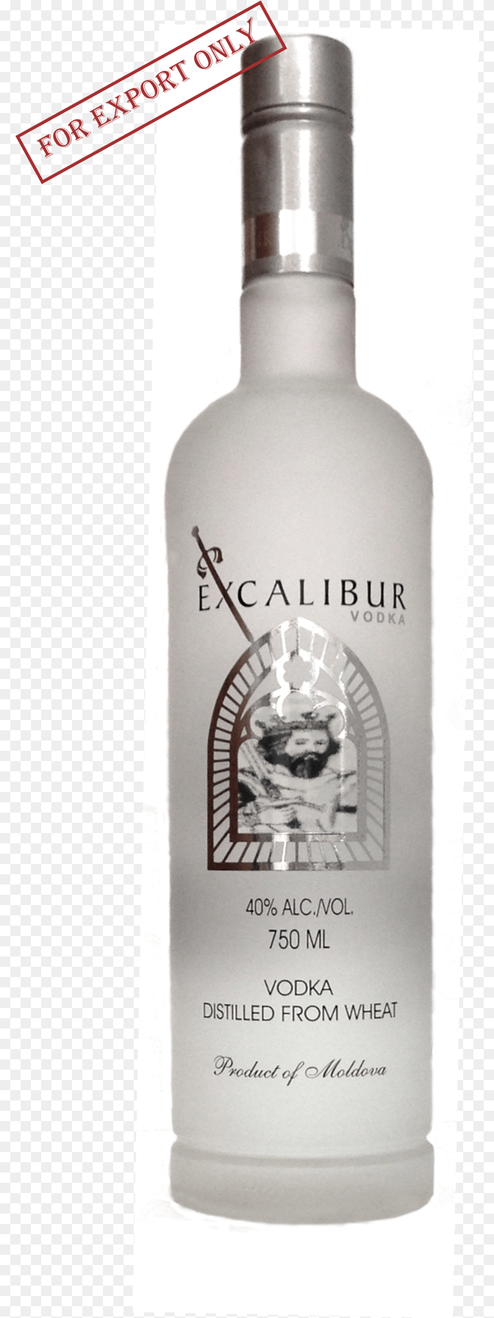 Excalibur Glass Bottle, Alcohol, Beverage, Liquor, Gin Png Image