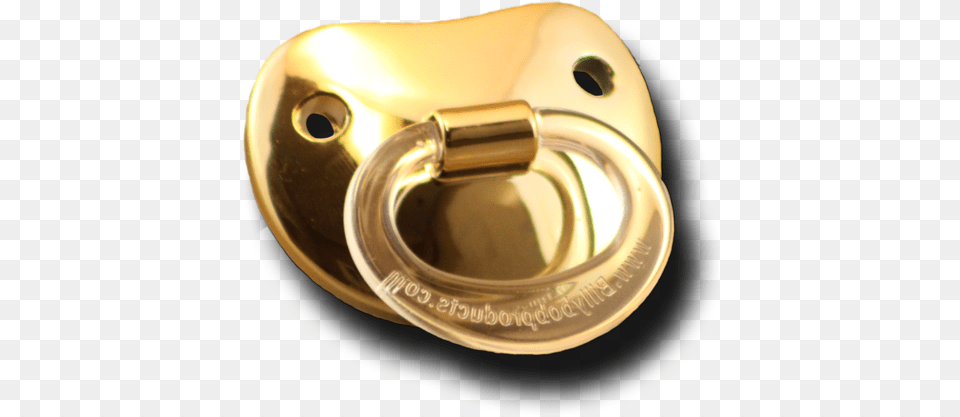 Excalibur Gold Pacifier Gold Color Baby Pacifier, Ammunition, Bullet, Weapon Png Image