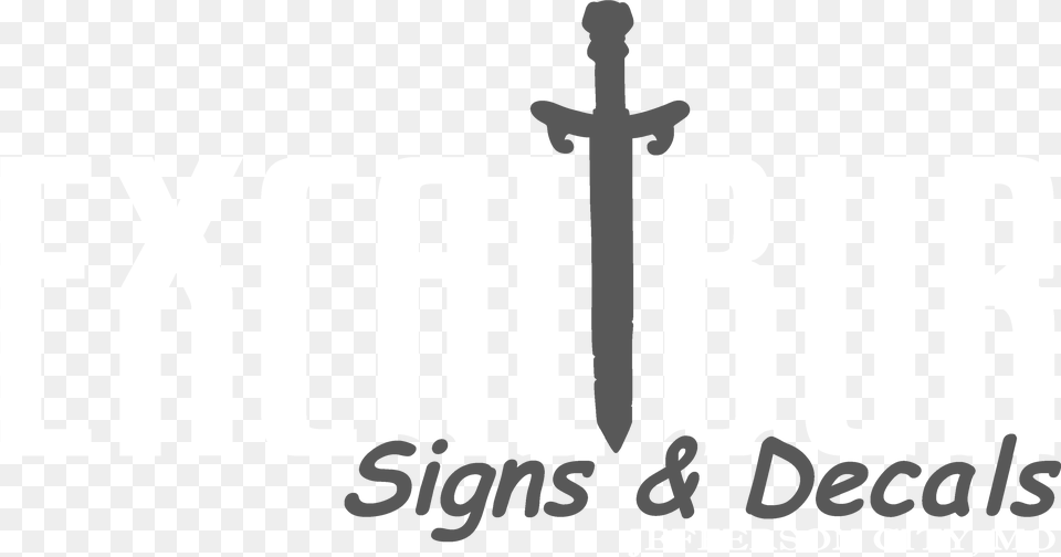 Excalibur Signs Amp Decals Human Action, Sword, Weapon, Cross, Symbol Free Transparent Png