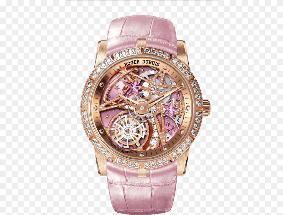 Excalibur Single Flying Tourbillon Shooting Star Pink Roger Dubuis, Arm, Body Part, Person, Wristwatch Free Png Download