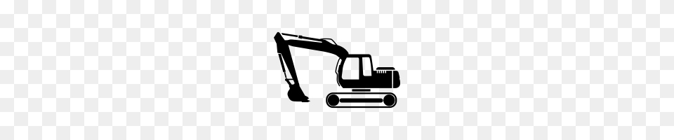Excavator Clip Art Silhouette, Gray Free Transparent Png