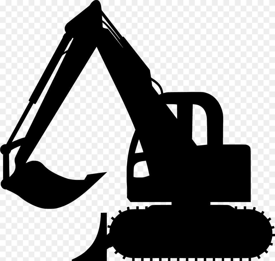 Excavator Silhouette, Machine, Bulldozer Free Transparent Png