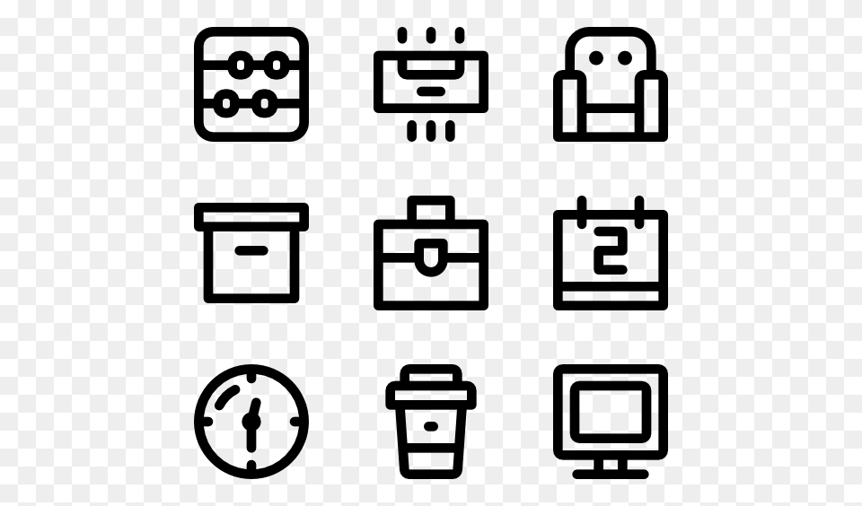 Excel Icons, Gray Png