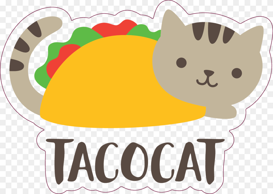 Excelent Cute Taco Cat Sticker This Month Taco Cat Thank You, Baby, Person, Face, Head Free Png Download
