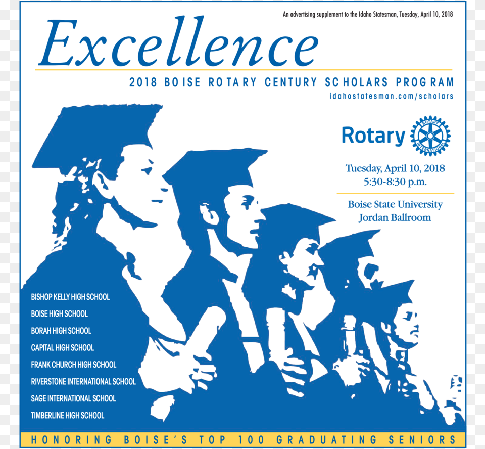 Excellence An Advertising Supplement To The Idaho Statesman Rotary International, Advertisement, Graduation, People, Person Free Png