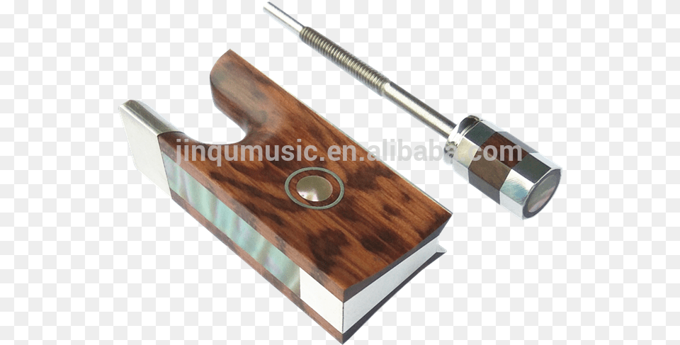 Excellent Violin Snakewood Bow Frog With Silver Mounted Trowel, Smoke Pipe Free Transparent Png