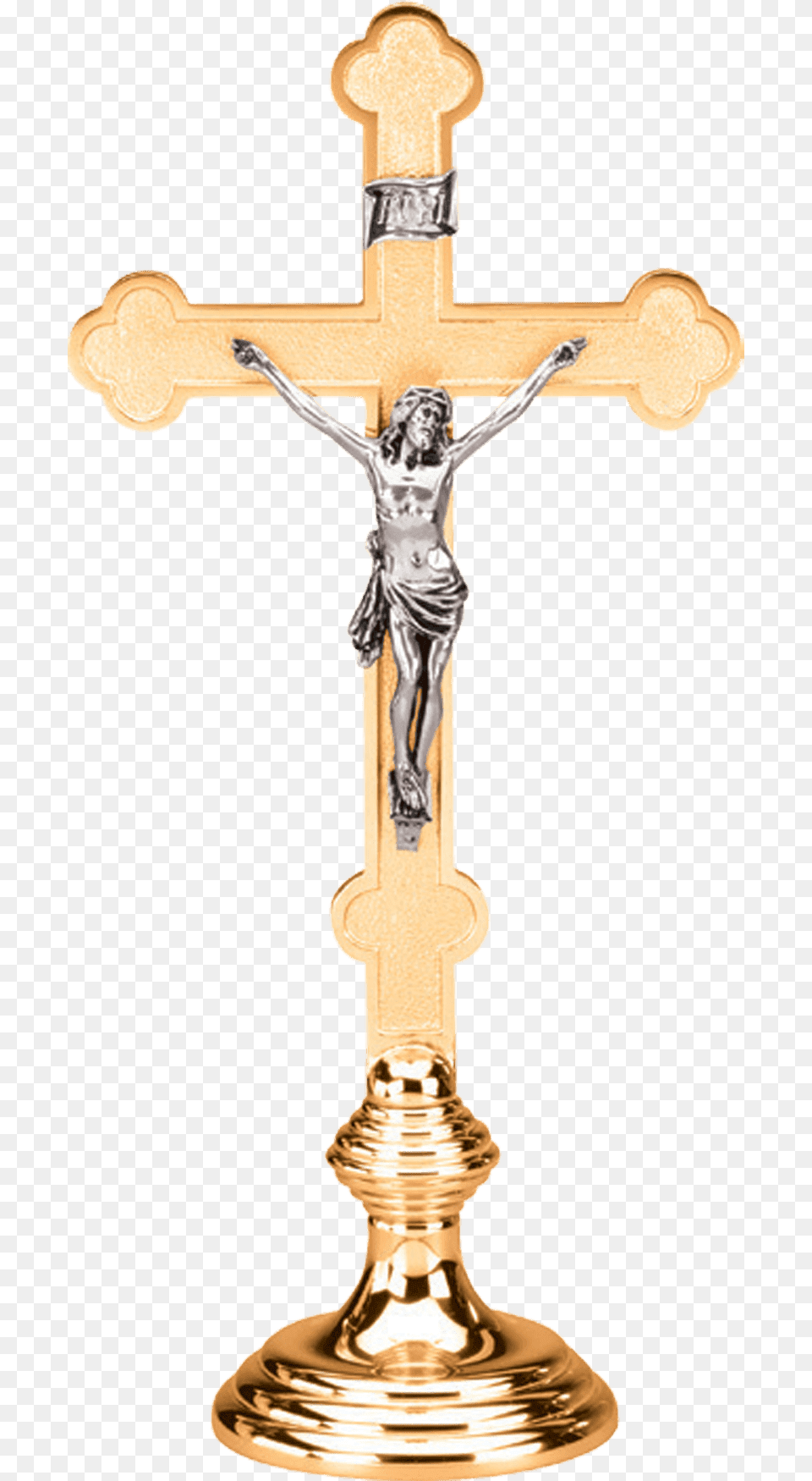 Excelsis 14 Inch Altar Crucifix Deepam Gif Clipart, Cross, Symbol, Person Png Image