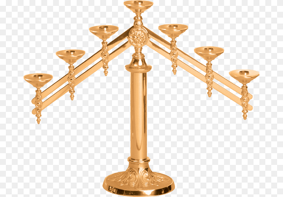 Excelsis Altar Candelabra With Adjustable Arms Candlestick, Candle, Festival, Hanukkah Menorah Free Transparent Png