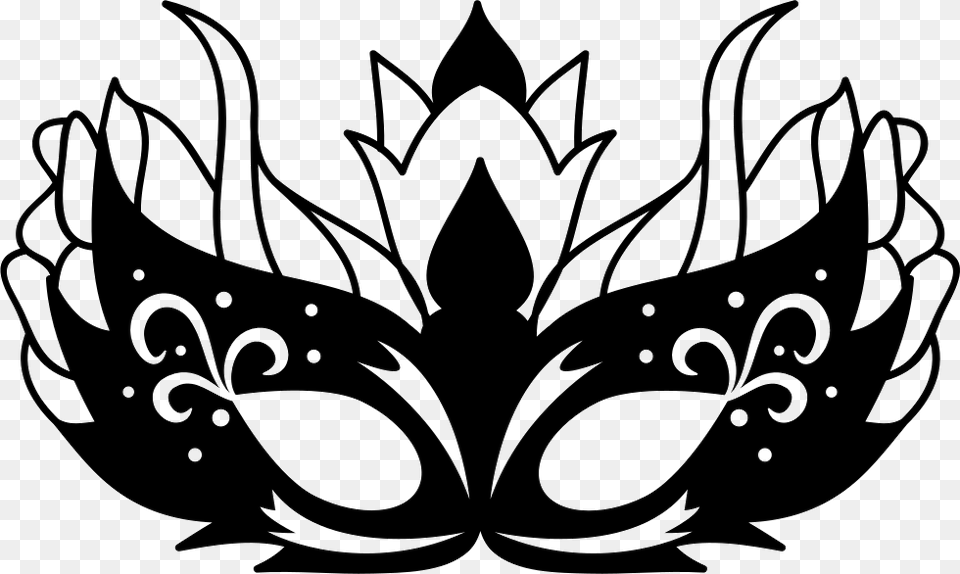 Excentric Carnival Mask Design Black Carnival Mask, Stencil, Accessories Free Transparent Png