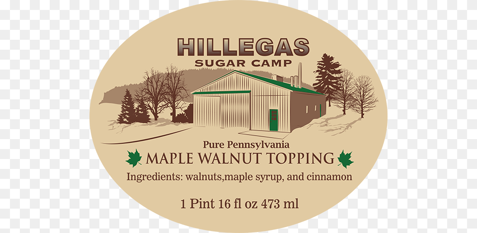 Exceptional Maple Syrup Label Examples Hillegas Sugar Camp, Advertisement, Outdoors, Shelter, Building Png