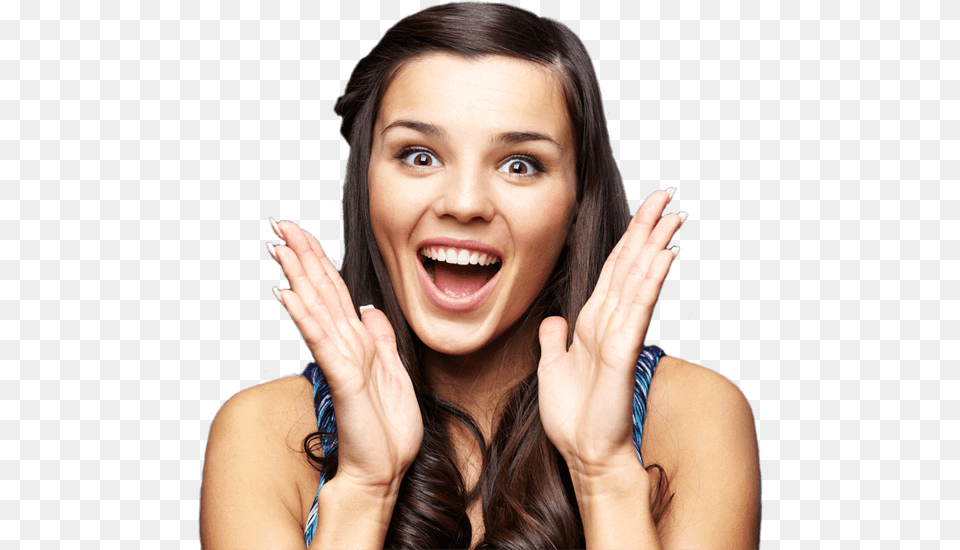 Excited Girl Background Excited Girl, Body Part, Face, Surprised, Finger Png Image