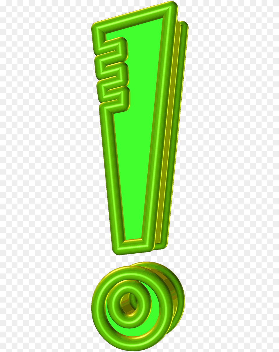 Exclamation Point, Green, Coil, Spiral, Light Free Transparent Png