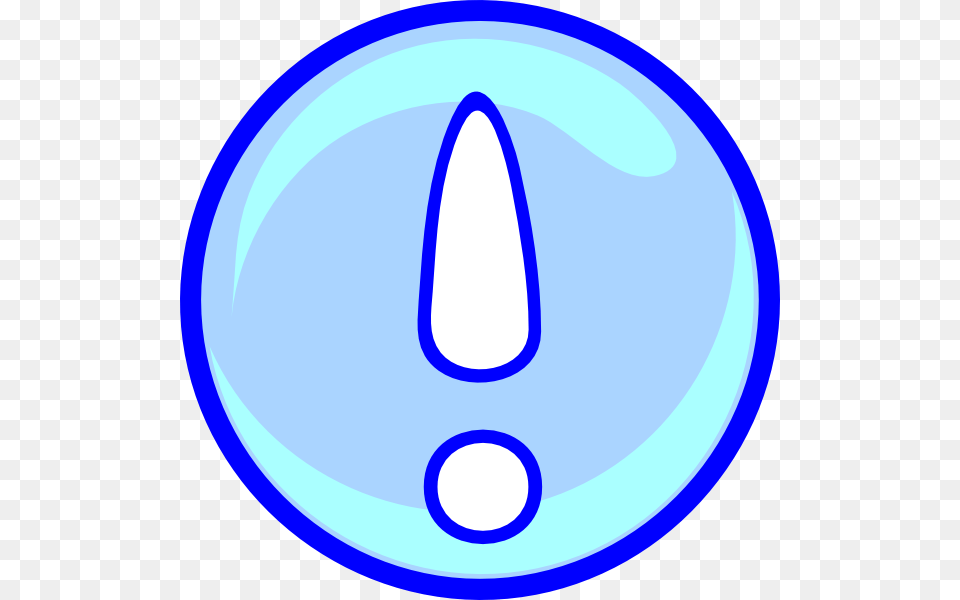 Exclamation Point In Blue Clip Art, Disk, Text Free Transparent Png