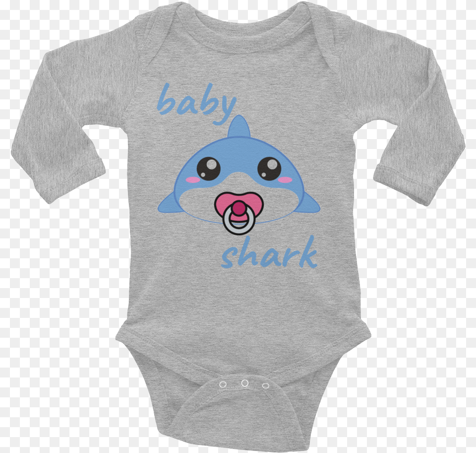 Exclusive Baby Shark Long Sleeve Infant Bodysuit, Clothing, T-shirt, Long Sleeve, Knitwear Free Png Download