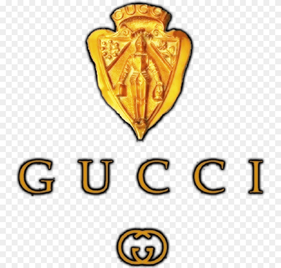 Exclusive Crest Shield Guccigang Gucci Gold Logo Gold Gucci Logo Transparent, Badge, Symbol Free Png