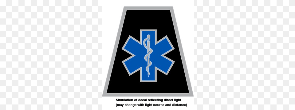 Exclusive Reflective Helmet Tetrahedron Star Of Life Emr Star Of Life, Sign, Symbol Png