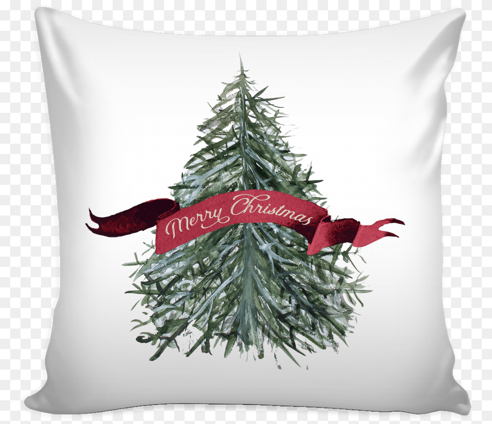 Exclusive Watercolor Christmas Tree Pillow Cover Am Sorry My Family, Cushion, Home Decor, Plant, Christmas Decorations Png Image