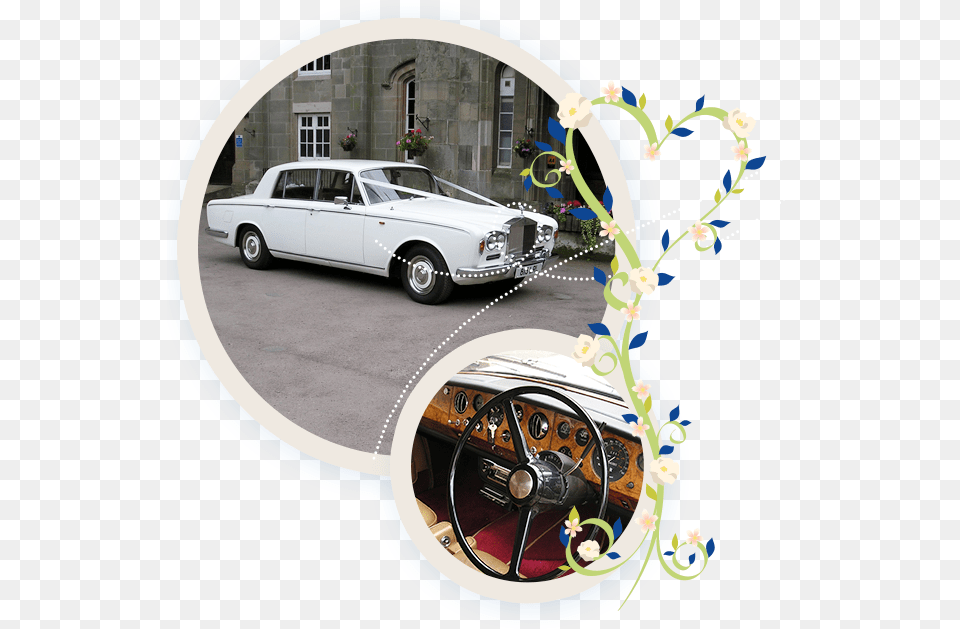 Exclusive Wedding Car Hire Rolls Royce Silver Shadow, Alloy Wheel, Vehicle, Transportation, Tire Free Png