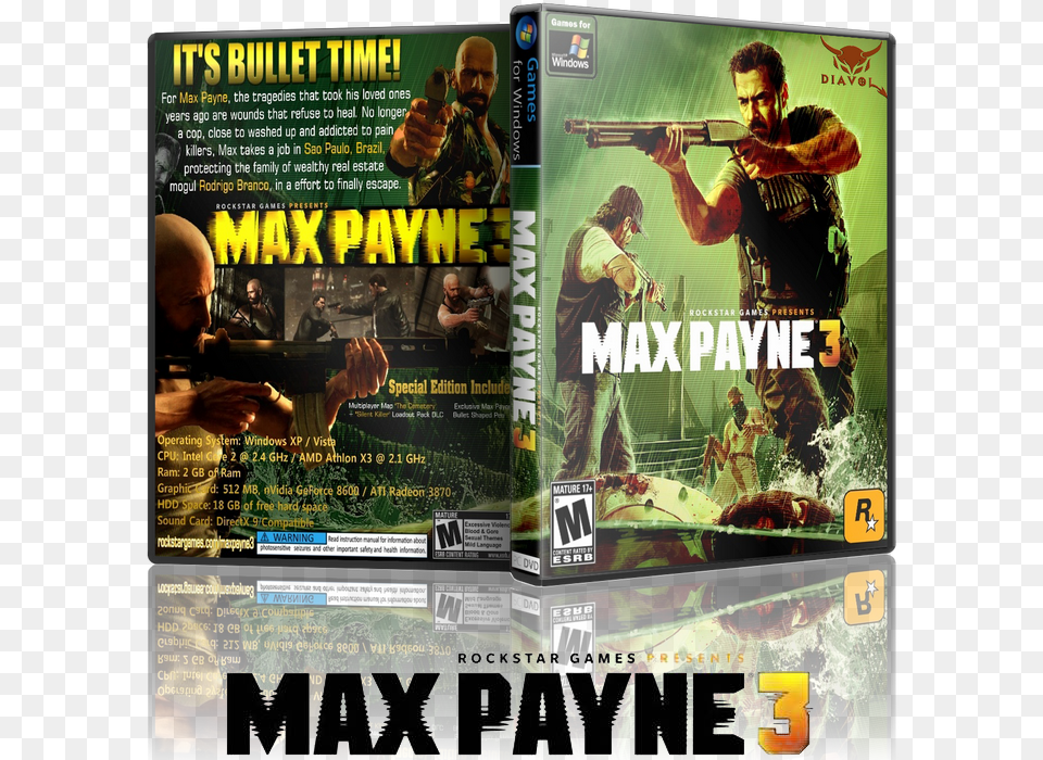Exe Max Payne 3 Setup Pc Game, Advertisement, Poster, Adult, Person Png Image