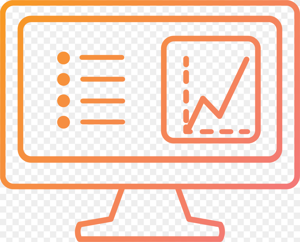 Executive Dashboard Icon Orange Pink Analytics Dashboard Icon, Electronics, Computer Hardware, Hardware, Monitor Free Png Download