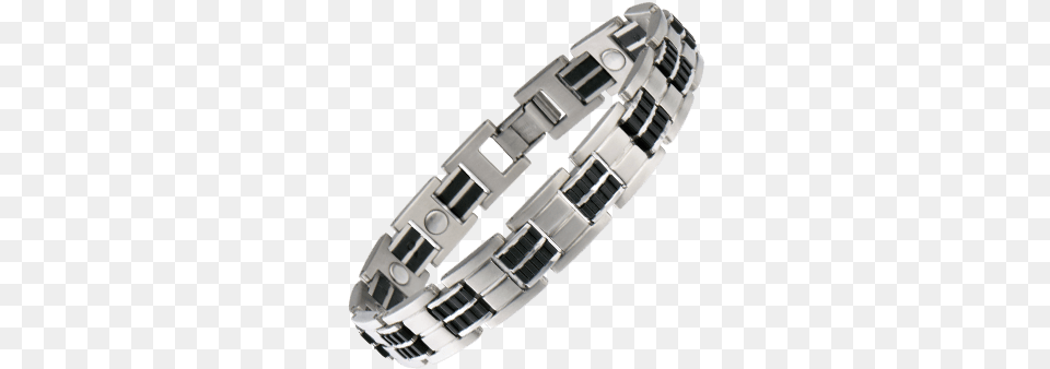 Executive Stainlessrubber Magnetic Mens Bracelet Jewelry Rubber, Accessories, Wristwatch Png