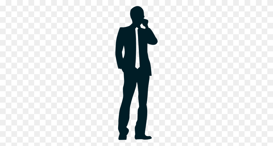 Executive Talking On Mobile, Silhouette, Man, Person, Male Free Png Download