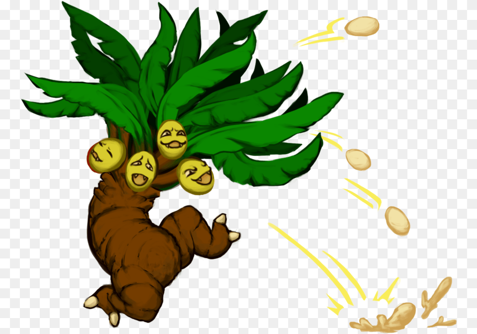 Exeggutor Used Barrage And Psychic Cartoon, Leaf, Plant, Baby, Person Free Transparent Png