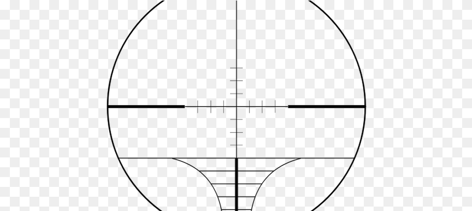 Exemplo De Uma Mira Telescpica Com Barras Que Determinam Rifle, Gray Png