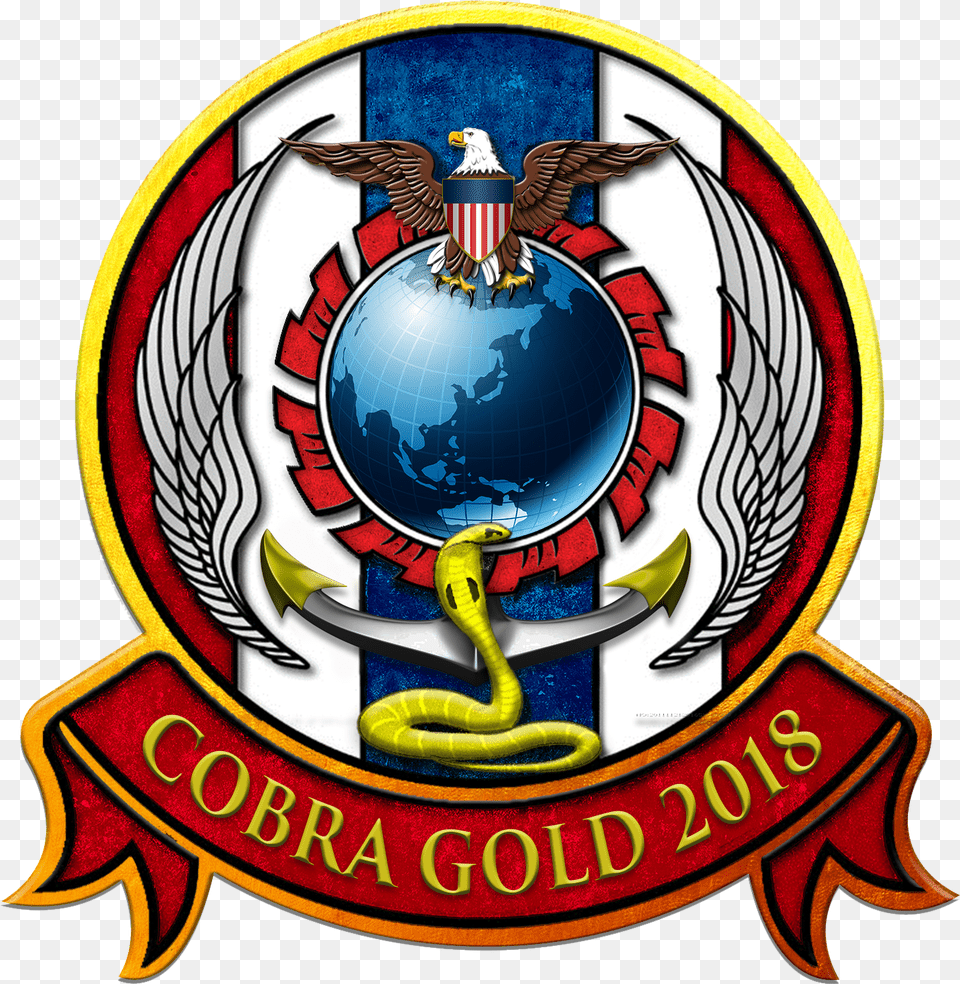 Exercise Cobra Gold 2018 Insignia Cobra Gold Logo, Emblem, Symbol, Animal, Bird Free Png Download