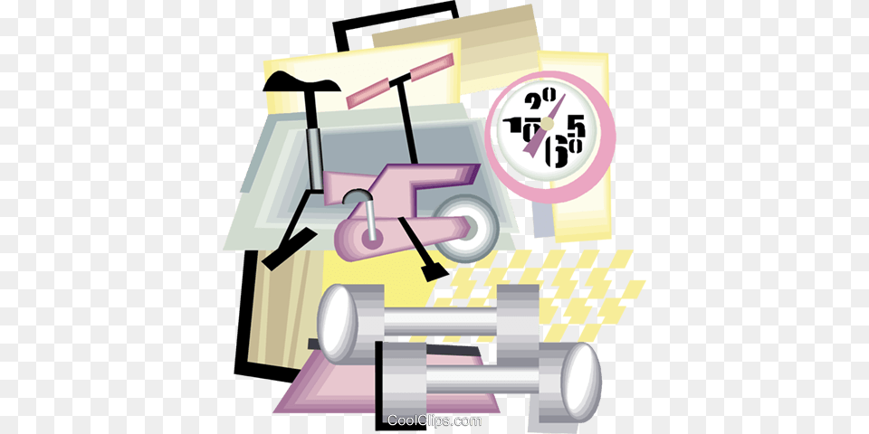 Exercise Equipment Exercise Bicycle Royalty Vector Clip Art, Dynamite, Weapon, Transportation, Vehicle Free Png Download