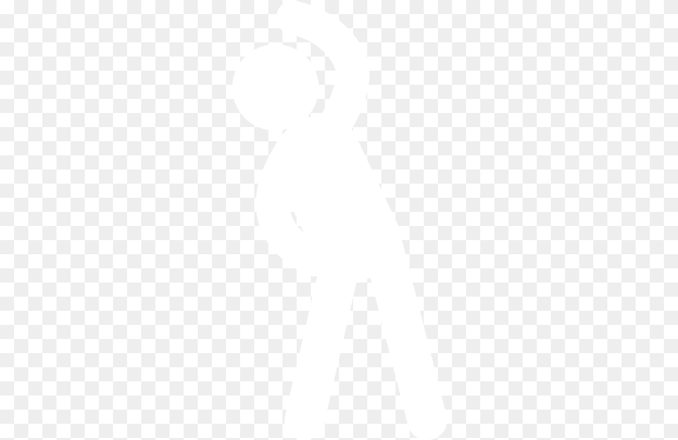 Exercise Icon White With Dot, Stencil, Person, Martial Arts, Silhouette Png Image