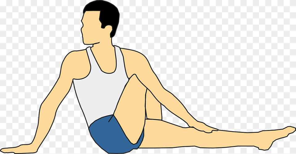 Exercise Stretch Stretching Fitness Workout Yoga Yoga Vakrasana, Person, Adult, Man, Male Free Png Download