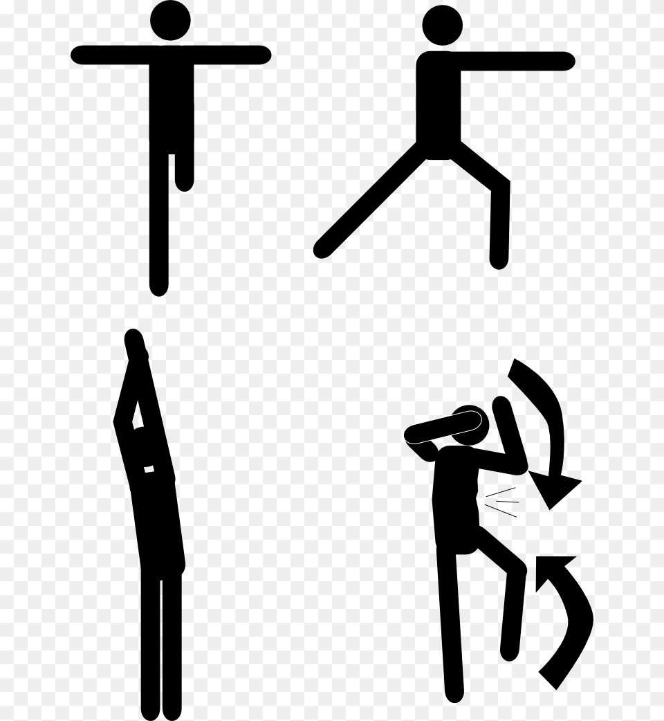 Exercising Figures, Symbol, Sign, Stencil Free Transparent Png
