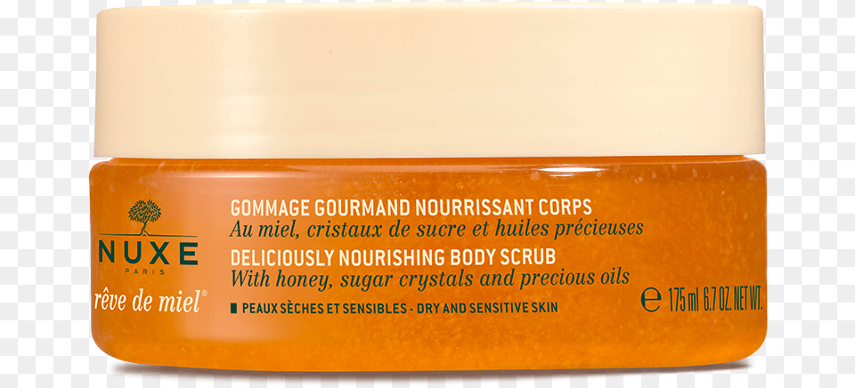 Exfoliating Body Care Nuxe Rve De Miel Deliciously Nourishing Body Scrub, Bottle, Cosmetics Free Png