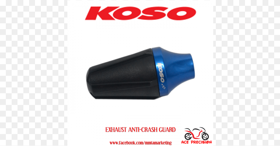 Exhaust Anti Crash Guard Blue Koso, Electrical Device, Microphone, Wedge, Bottle Free Transparent Png