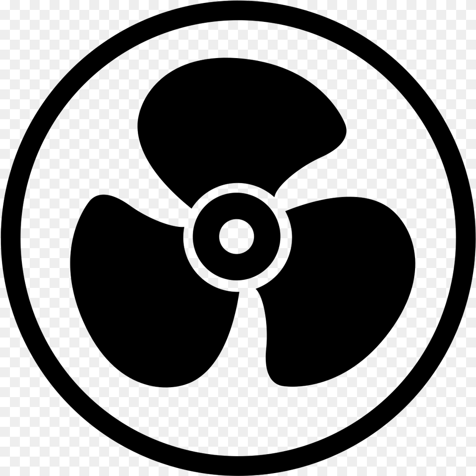 Exhaust Fan Icon, Gray Free Png Download