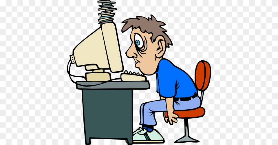 Exhausted Computer User, Baby, Person, Book, Comics Free Transparent Png