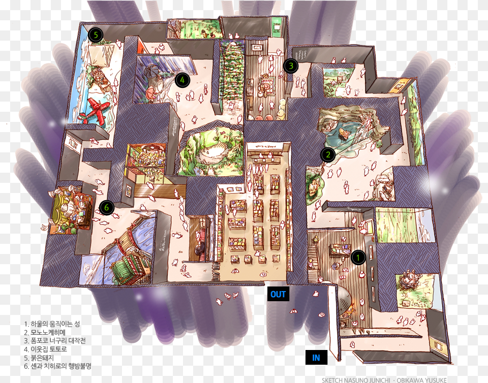 Exhibit Map Spirited Away Bath House Layout Free Png Download