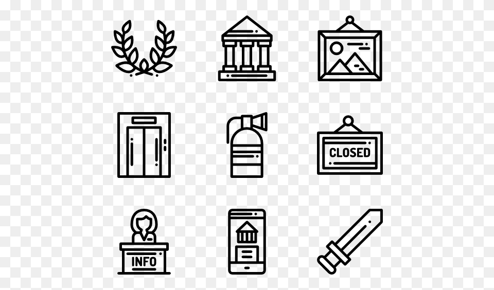 Exhibition Icon Packs, Gray Png