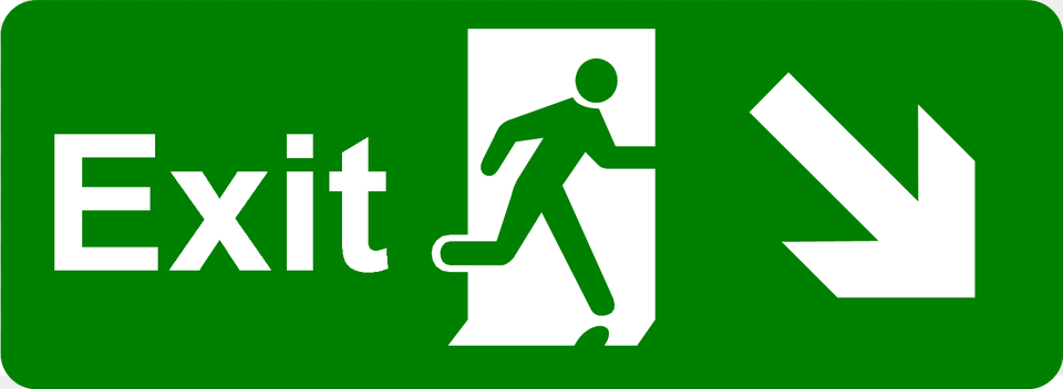 Exit, Green, Person, Symbol, First Aid Png