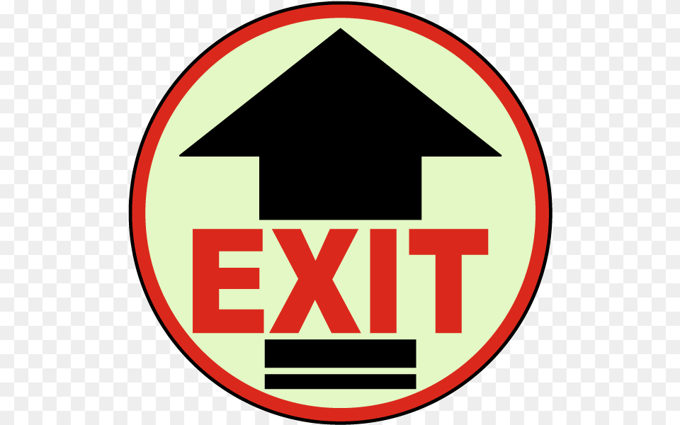 Exit Arrow Floor Sign Circle, First Aid, Symbol, Road Sign Free Png