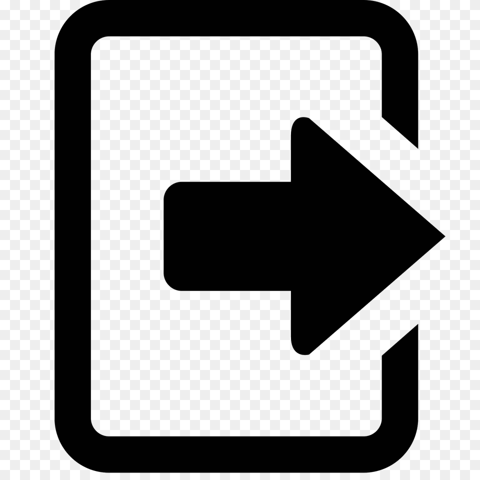 Exit Icon, Gray Free Transparent Png