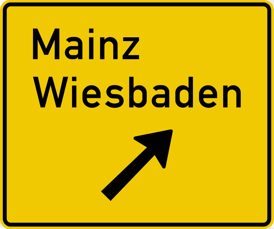 Exit Off Main Road To Mainzwiesbaden Clipart, Sign, Symbol, Road Sign Free Transparent Png