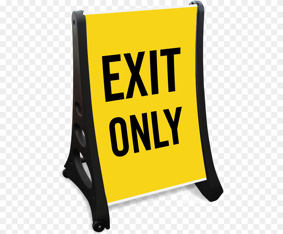 Exit Only Portable Sidewalk Sign Exit Sign, Fence, Text, Mailbox Free Png