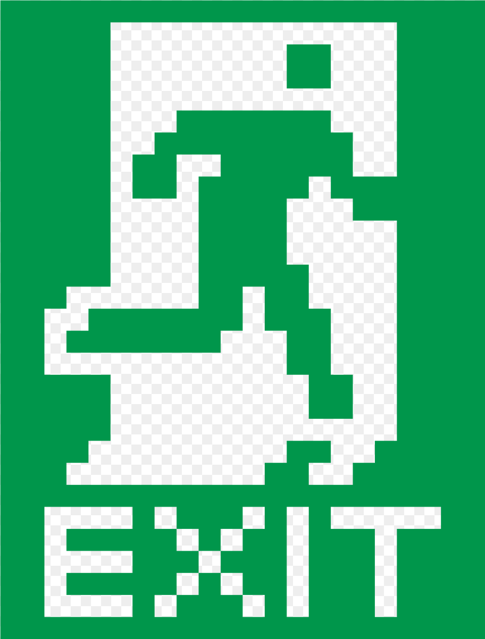 Exit Pixel Art, Green, First Aid Png Image