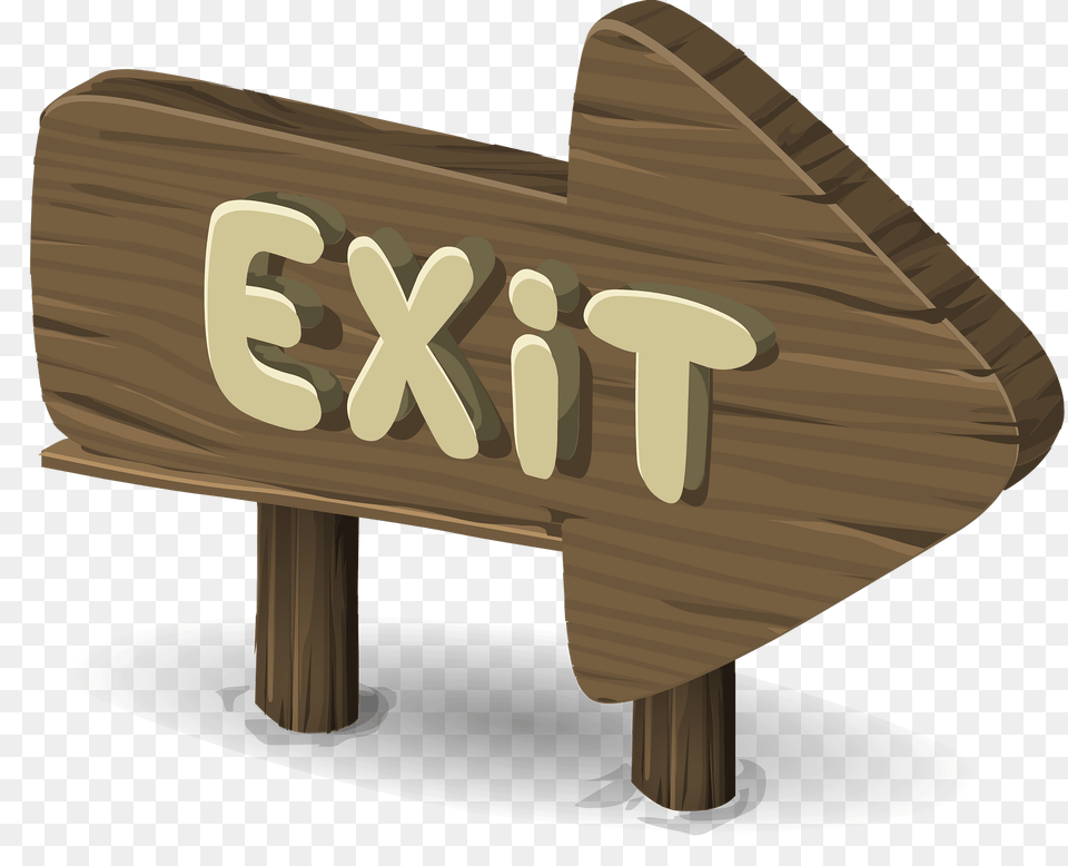 Exit Pointer Right Sign Clipart, Plywood, Wood, Furniture, Text Png
