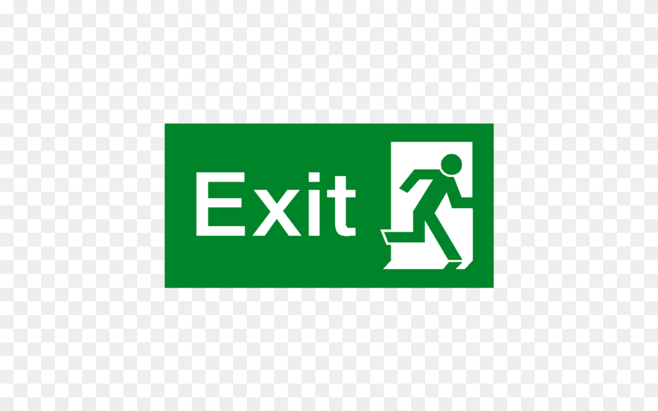 Exit Right Fire Exit Sign Safety Safety Signs, Green, Symbol, Person, Head Free Png