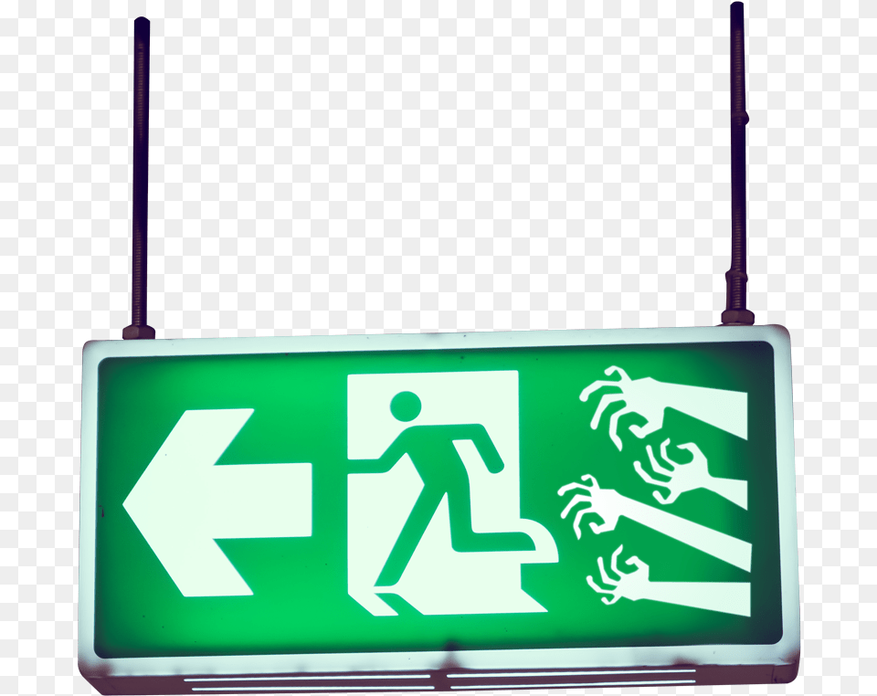 Exit Sign Escape Rooms Escape Asylum Vetements Exit Bag, Symbol, Road Sign Free Transparent Png