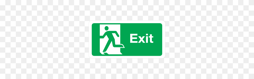 Exit Sign Sticker, Symbol, First Aid, Road Sign Free Png Download