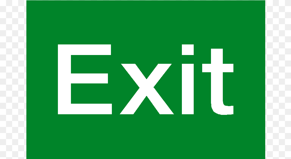 Exit Standard Fire Exit Sign, First Aid, Green, Logo Png Image
